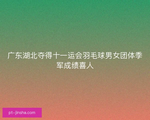 广东湖北夺得十一运会羽毛球男女团体季军成绩喜人
