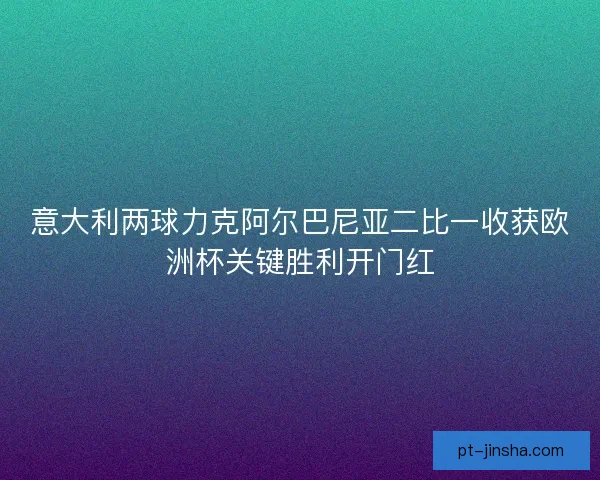 意大利两球力克阿尔巴尼亚二比一收获欧洲杯关键胜利开门红