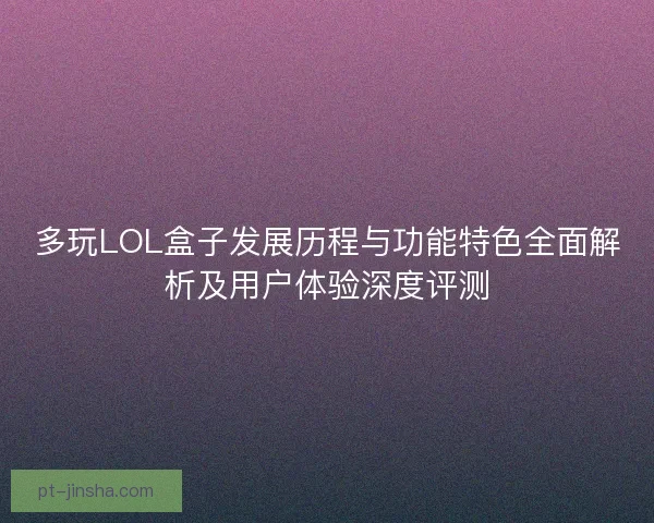 多玩LOL盒子发展历程与功能特色全面解析及用户体验深度评测